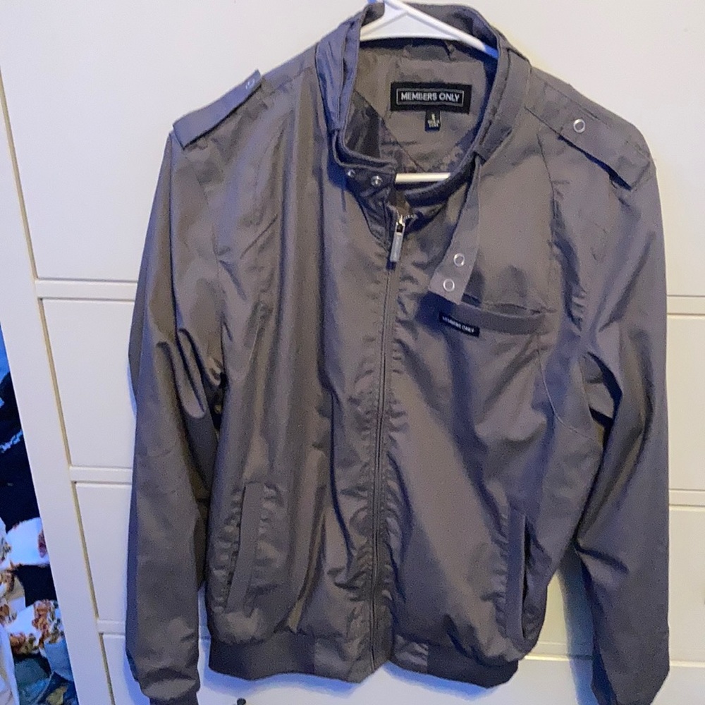 Grey members only jacket